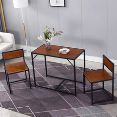 Wood Anabriana 2 Person Dining Set Rustic Dining Table Set