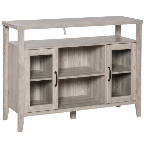 Gray Anayely 45.75'' Wide Server Retro Wood Grain Effect
