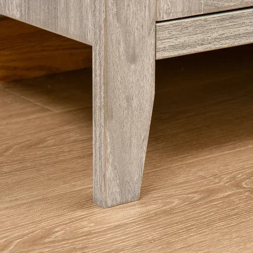 Gray Anayely 45.75'' Wide Server Retro Wood Grain Effect