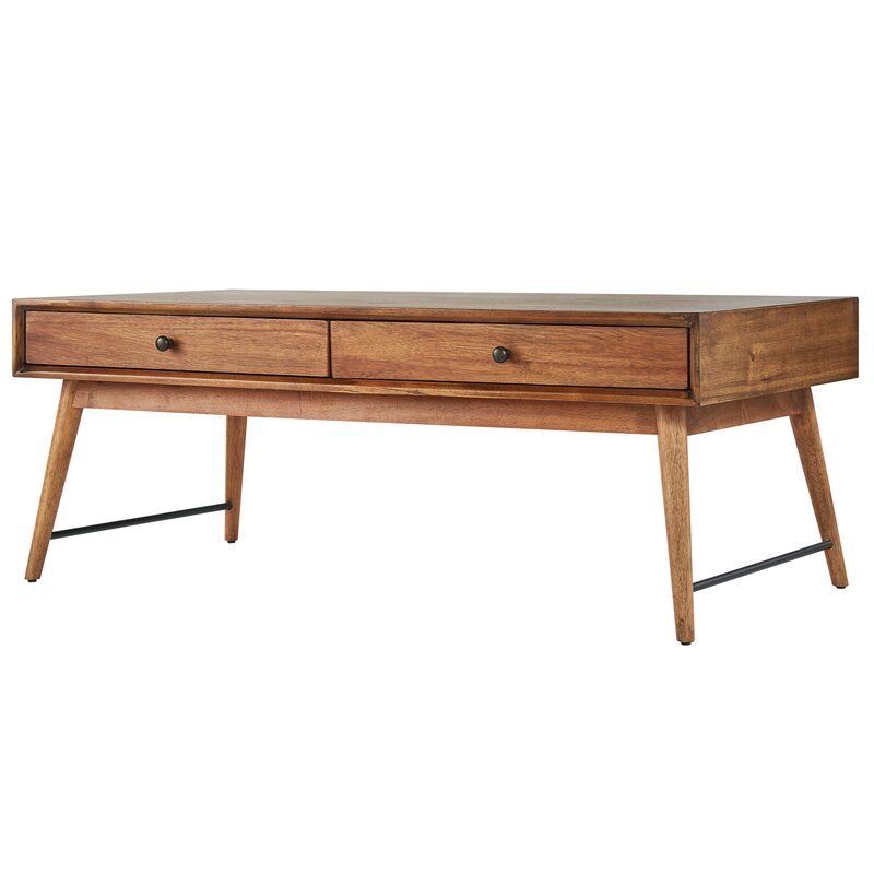 Andersen Coffee Table with Storage Constructed from Solid and Engineered Wood