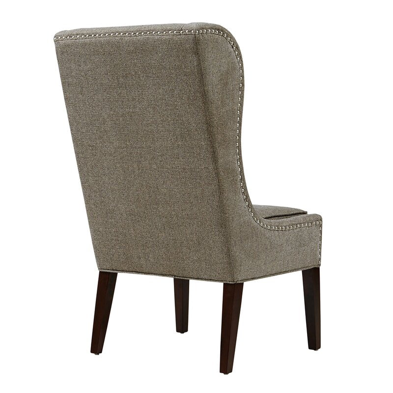 Gray 26.25'' Wide Wingback Chair An Ideal Addition To Traditional Homes Wingback Chair Adds Stately Style To Any Living Room or Den