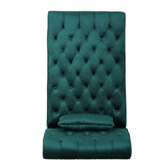 Andrews Tufted Armless Chaise Lounge Soft Teal Velvet