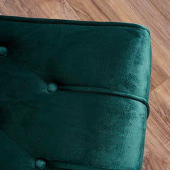 Andrews Tufted Armless Chaise Lounge Soft Teal Velvet
