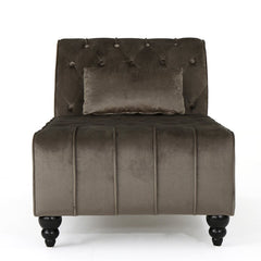 Andrews Tufted Armless Chaise Lounge Extravagant Style