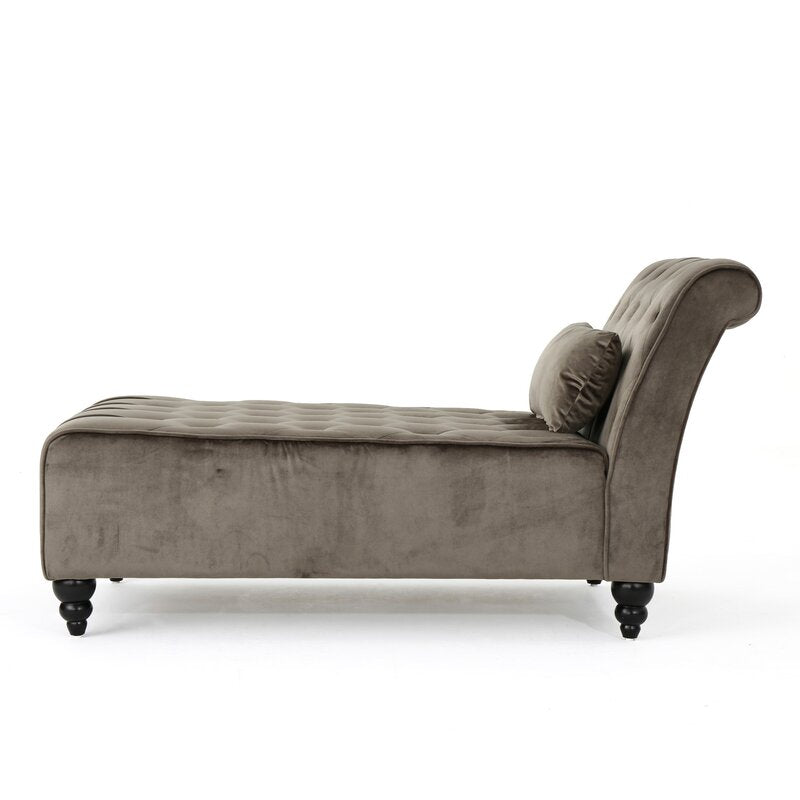 Andrews Tufted Armless Chaise Lounge Extravagant Style