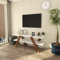 TV Stand for TVs up to 50" with Sound Bar Shelf Open shelving