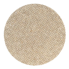 Anika Drum Coffee Table Features a Capiz Shell Finish in a Two Toned Gold