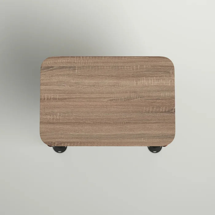 Solid Wood Annabelle 22'' Tall 1 - Drawer Nightstand in Antique Oak/Sandy Gray