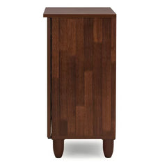 9 Pair Shoe Storage Cabinet Engineered Wood In Two-Tone Oak And White