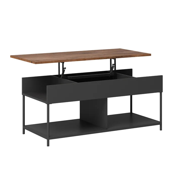 Lift Top 4 legs Coffee Table with Storage Additional Storage and Display of Organizing Bins