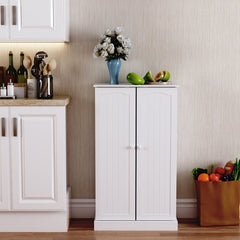 Anslei 40.8" Kitchen Pantry Sturdy and Durable Elegant Smooth White Finish