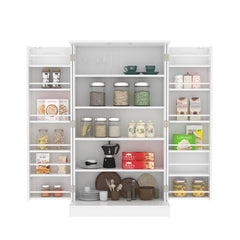 Anslei 40.8" Kitchen Pantry Sturdy and Durable Elegant Smooth White Finish