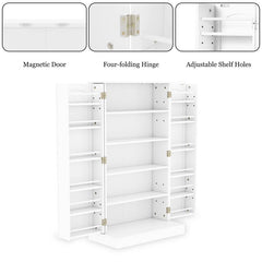 Anslei 40.8" Kitchen Pantry Sturdy and Durable Elegant Smooth White Finish