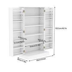 Anslei 40.8" Kitchen Pantry Sturdy and Durable Elegant Smooth White Finish