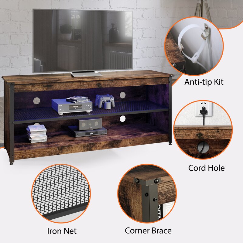 TV Stand for TVs up to 65" Offers an Excellent & Immersive Watching or Video Gaming Experience