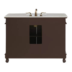 Teak Color Antonelli 48" Single Bathroom Vanity Set Old World Feel with Classic Style