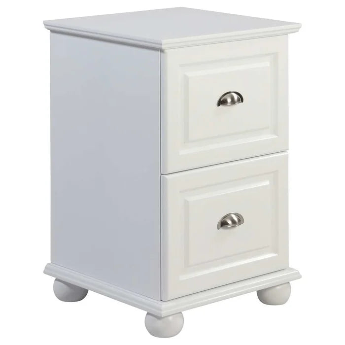 Aphra 27.5'' Tall 2 - Drawer Solid Wood Nightstand in White