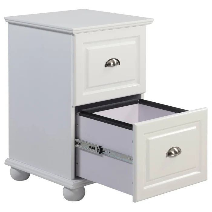 Aphra 27.5'' Tall 2 - Drawer Solid Wood Nightstand in White