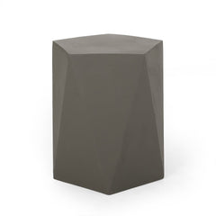 Modern Side Table Ideal Modern Accessory for your Outdoor Space. Finished with A Simple Style and Polished Geometric Design
