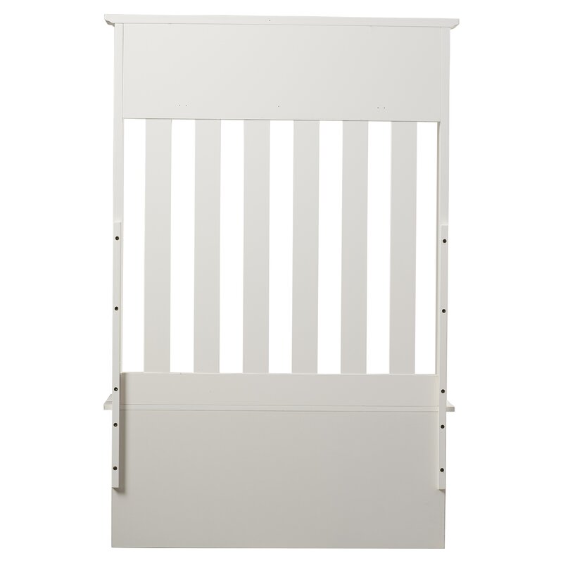 White 42'' Wide Hall Tree with Bench Three Double-Prong Metal Hooks