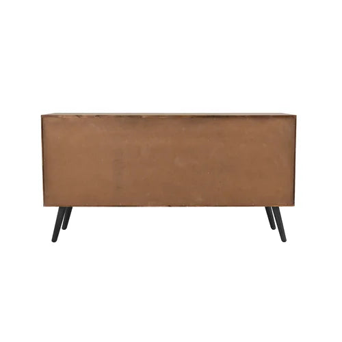 65'' Wide 3 Drawer Acacia Solid Wood Buffet Table Offer More Storage Space