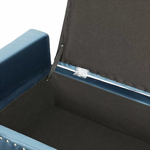 Navy Arguello Upholstered Flip Top Storage Bench Great For Bedroom Living Room