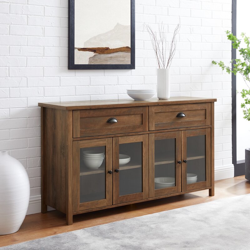 Rustic Oak Ariadne TV Stand for TVs up to 58" Traditional Style