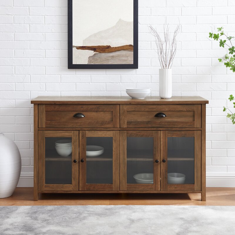 Rustic Oak Ariadne TV Stand for TVs up to 58" Traditional Style