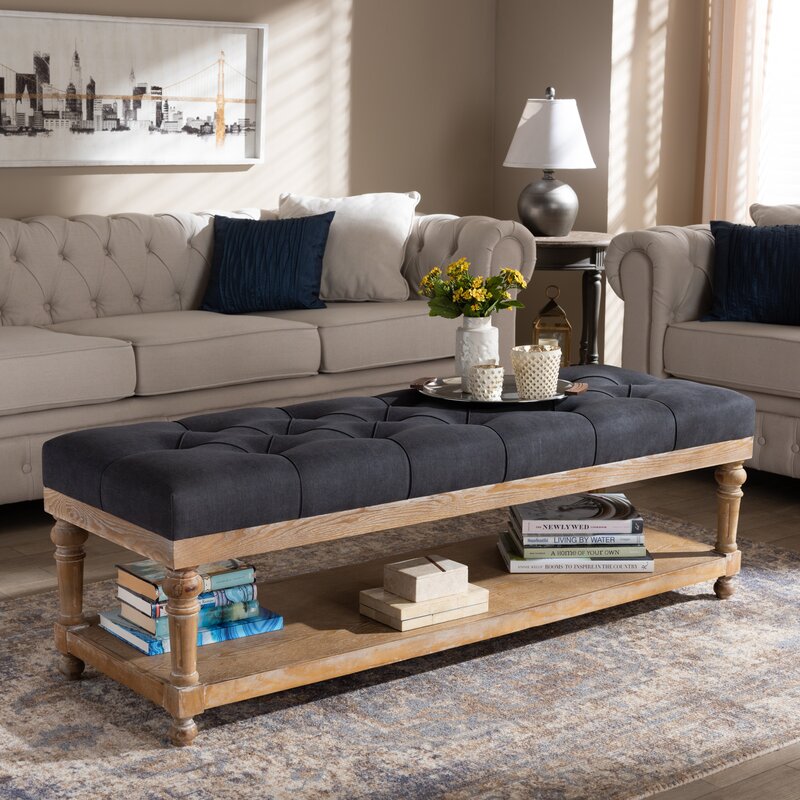 Arinze Shelves Storage Bench Excellent Craftsmanship a Weathered Feel