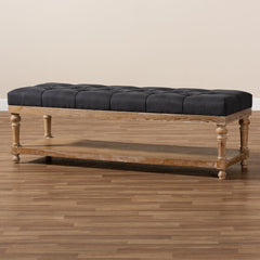 Arinze Shelves Storage Bench Excellent Craftsmanship a Weathered Feel