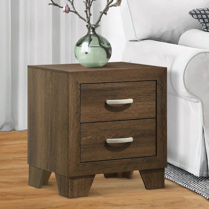 Artis 24'' Tall 2 - Drawer Solid Wood Stability and Durability Nightstand in Brown Perfect Organize