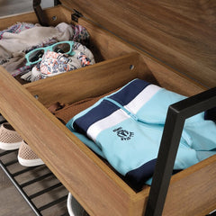 Sindoori Mango Arturs Flip Top Storage Bench Lower Shelf for Additional Storage