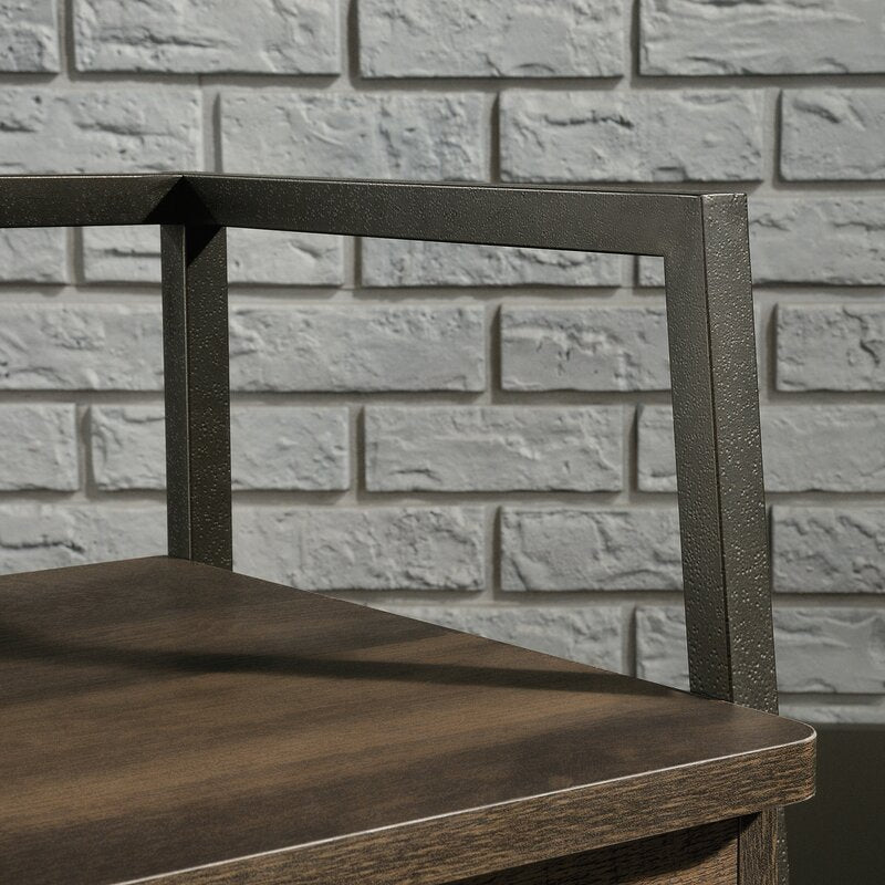 Smoked Oak Arturs Flip Top Clean Lined Entryway Storage Bench