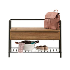 Sindoori Mango Arturs Flip Top Storage Bench Lower Shelf for Additional Storage