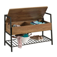 Sindoori Mango Arturs Flip Top Storage Bench Lower Shelf for Additional Storage