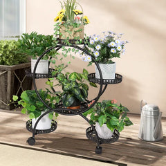 Ascension Round Multi-Tiered Plant Stand Each Tray Hold Up To 17.6lb