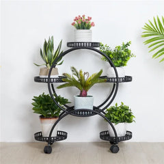 Ascension Round Multi-Tiered Plant Stand Each Tray Hold Up To 17.6lb