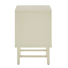 Aschraf 23.62'' Tall 2 - Drawer Solid Wood Nightstand in Cream