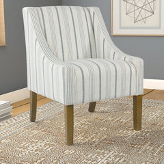 Ashland 24.75'' Wide Blue Cream Side Chair Blend of Solid and Engineered Wood