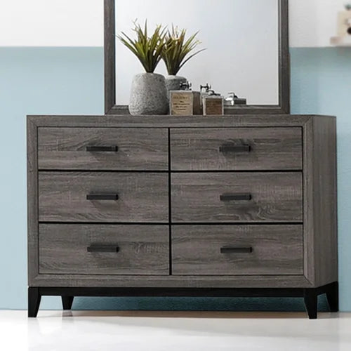 Ashlynn 6 Drawer W Double Dresser Clean Lined Silhouette Design
