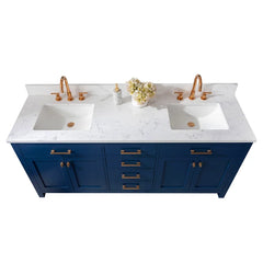 Atencio 72" Double Bathroom Vanity Set Contemporary Decor Design