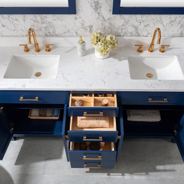 Atencio 72" Double Bathroom Vanity Set Contemporary Decor Design