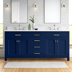 Atencio 72" Double Bathroom Vanity Set Contemporary Decor Design