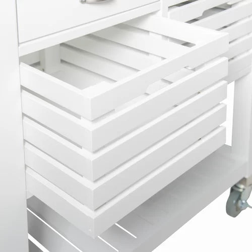 Auberon 30'' Wide Rolling Kitchen Cart with Stainless Steel Top Design