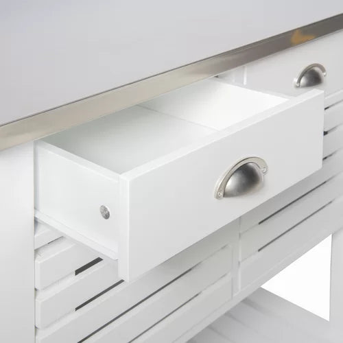 Auberon 30'' Wide Rolling Kitchen Cart with Stainless Steel Top Design