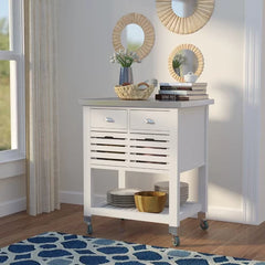 Auberon 30'' Wide Rolling Kitchen Cart with Stainless Steel Top Design