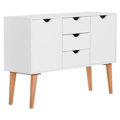 White/Brown Audreona 47'' Wide 3 Drawer Server Elegant and Minimalist buffet piece