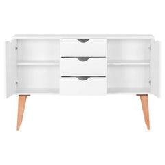 White/Brown Audreona 47'' Wide 3 Drawer Server Elegant and Minimalist buffet piece