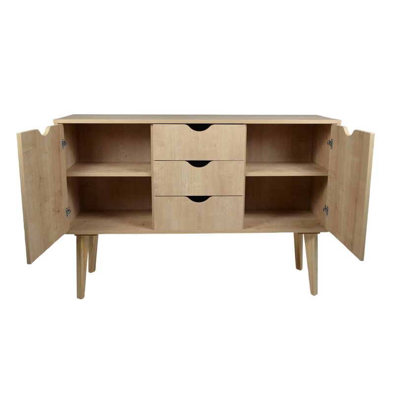Natural Wood/Brown Audreona 47'' Wide 3 Drawer Server