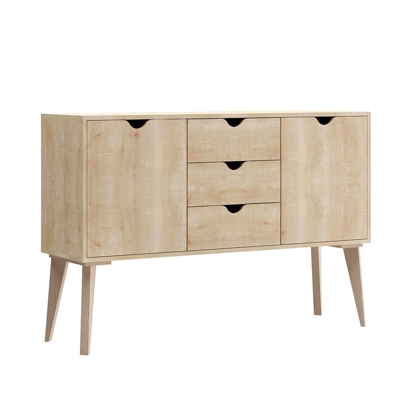 Natural Wood/Brown Audreona 47'' Wide 3 Drawer Server